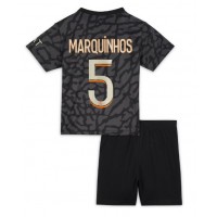 Paris Saint-Germain Marquinhos #5 Tredje Dräkt Barn 2023-24 Kortärmad (+ Korta byxor)